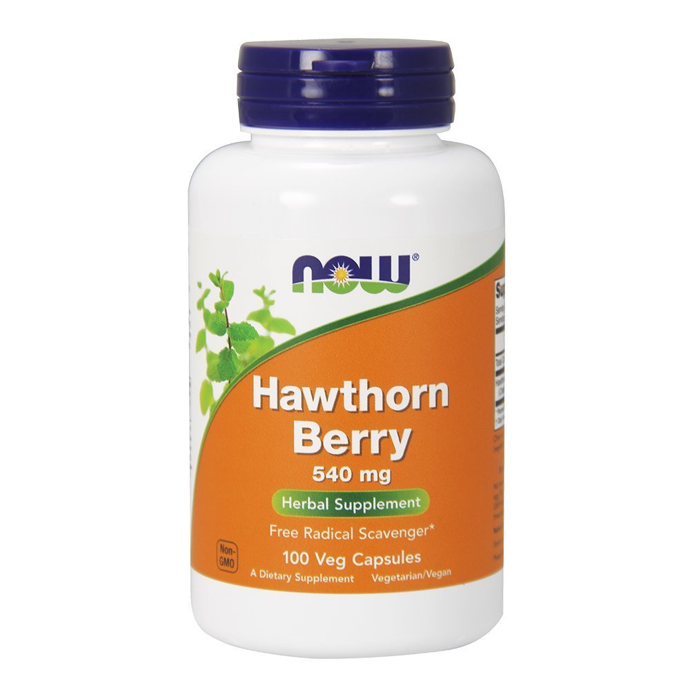 NOW Foods Hawthorn Berry 540 mg, 100 Veg Capsules (Pack of 2)
