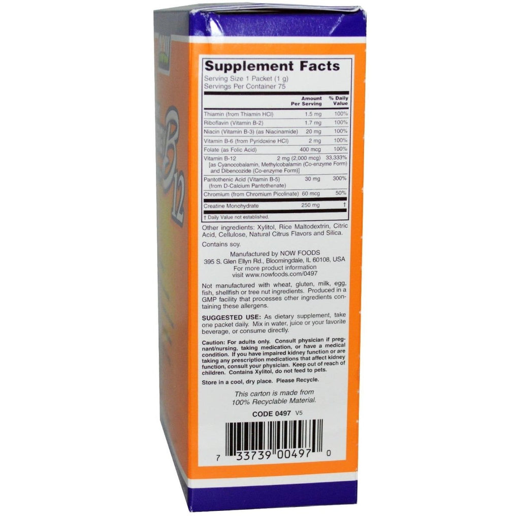 Now Foods Instant Energy B-12 75 Packets - 0497
