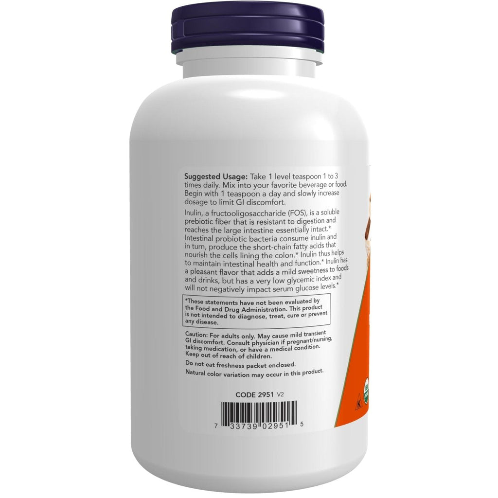 Now Foods Inulin Prebiotic Pure Powder Organic 1 Pound - 2951