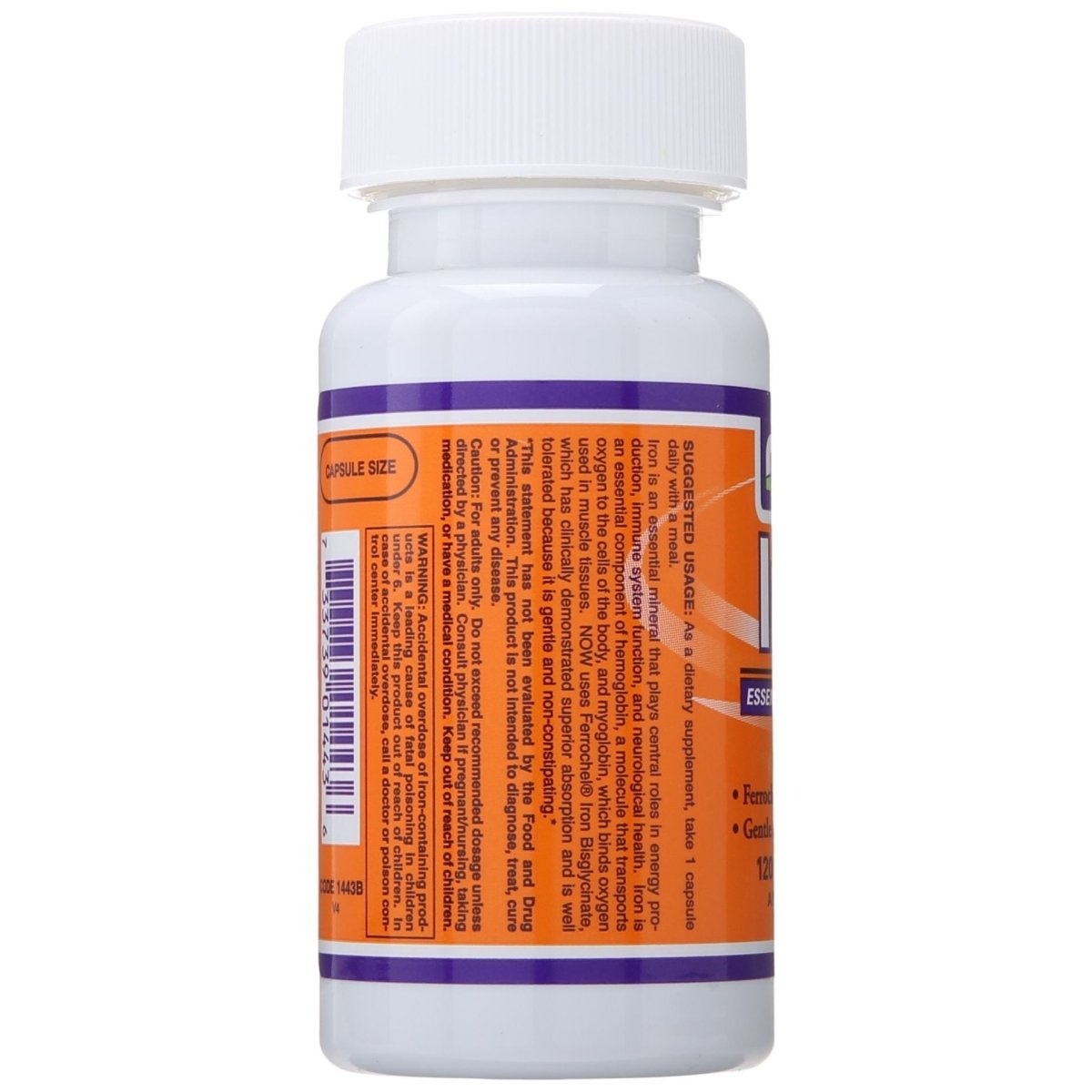 Now Foods Iron 18 mg 120 Vcaps - 1443