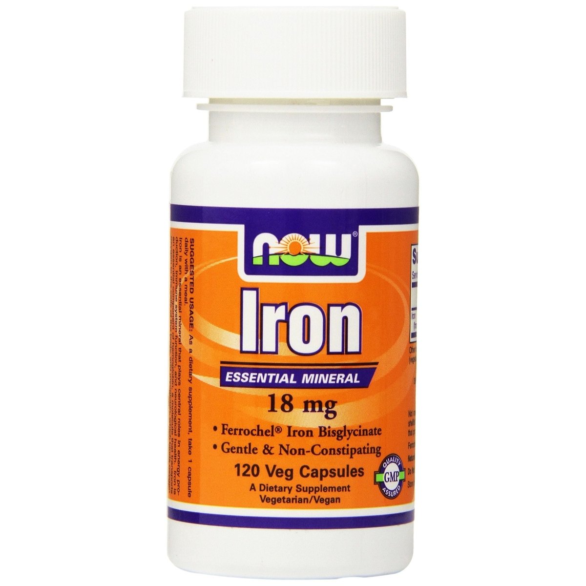 Now Foods Iron 18 mg 120 Vcaps - 1443