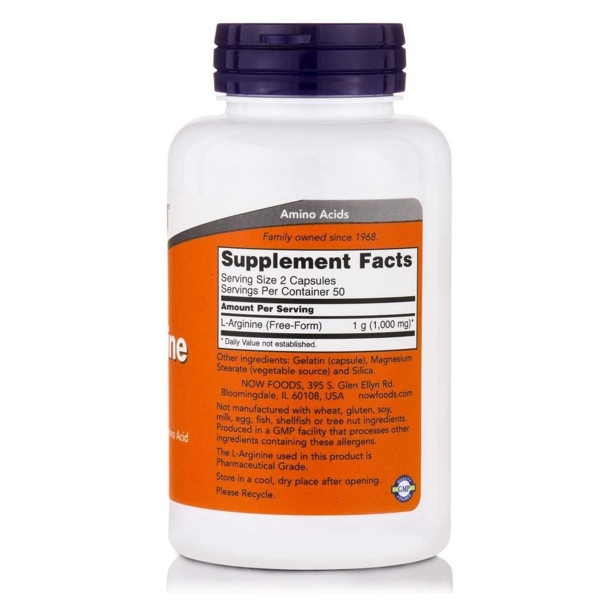 Now Foods L-Arginine 500 mg 100 Vcaps - 0030