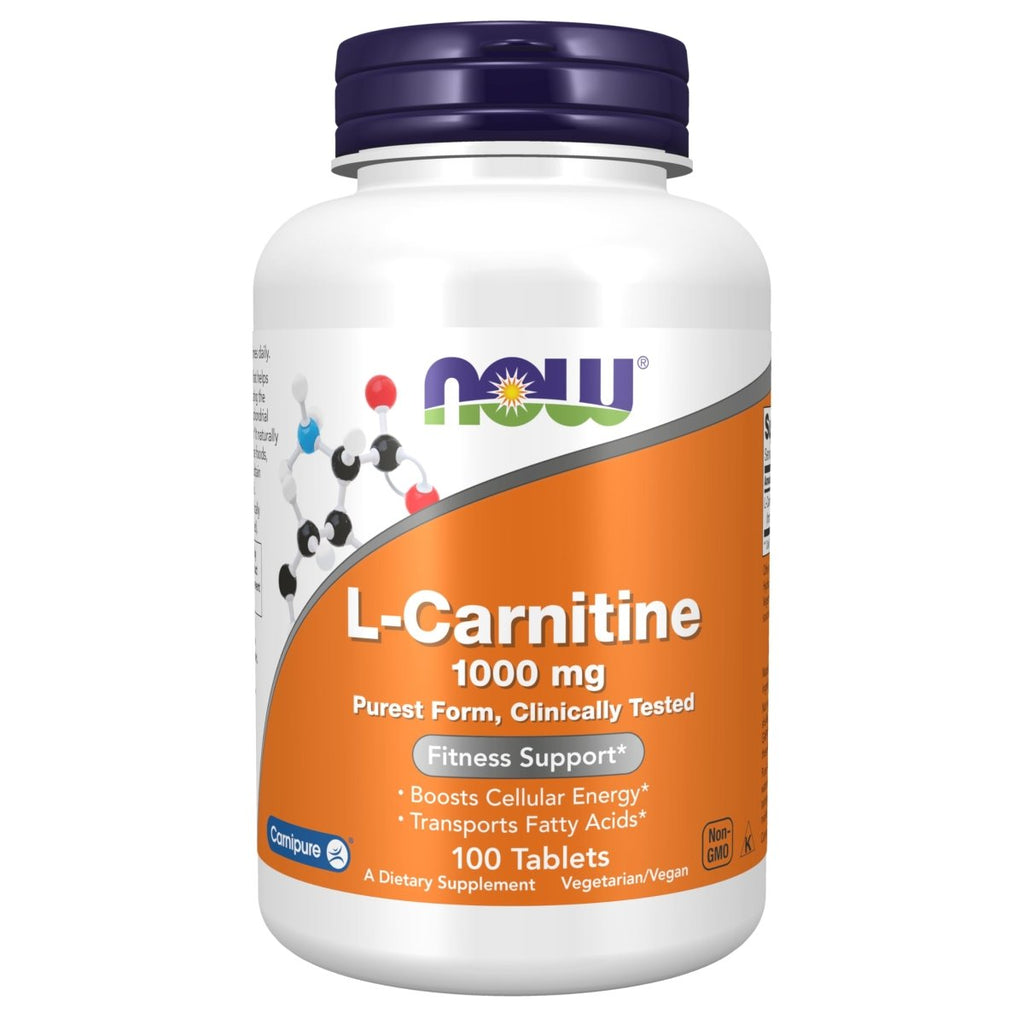 Now Foods L-Carnitine 1000 mg 100 Tablets - 0068
