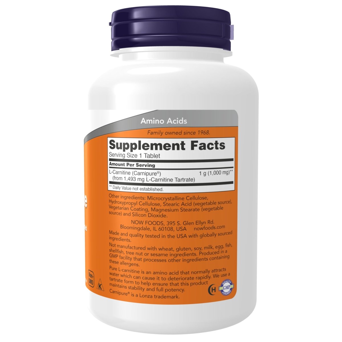 Now Foods L-Carnitine 1000 mg 100 Tablets - 0068