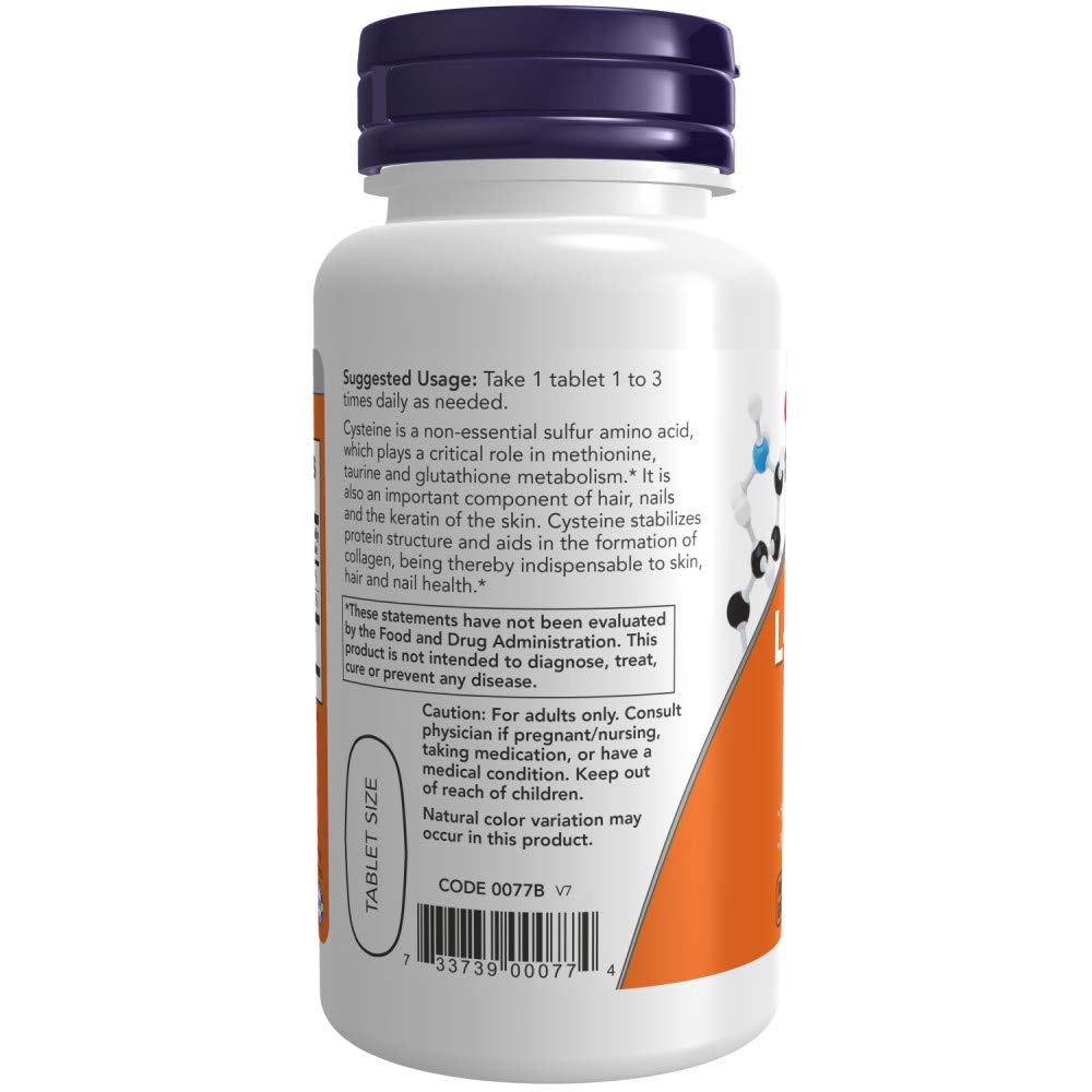 Now Foods L-Cysteine 500 Mg 100 Tablets - 0077