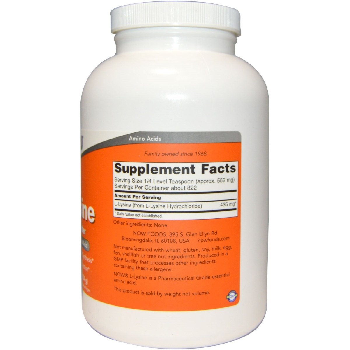 Now Foods L-Lysine Powder 1 Pound - 0240