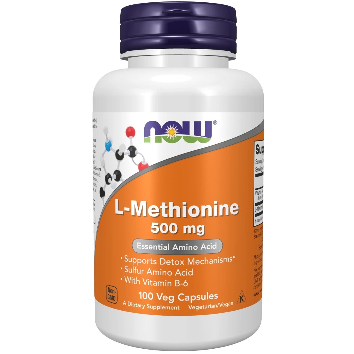 Now Foods L-Methionine 500 mg 100 Capsules - 0117