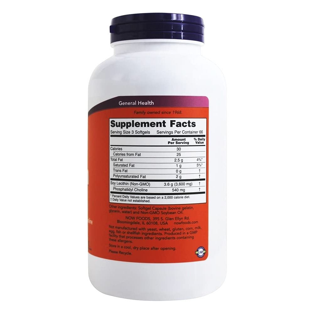 Now Foods Lecithin 1200 mg 200 Softgels - 2212