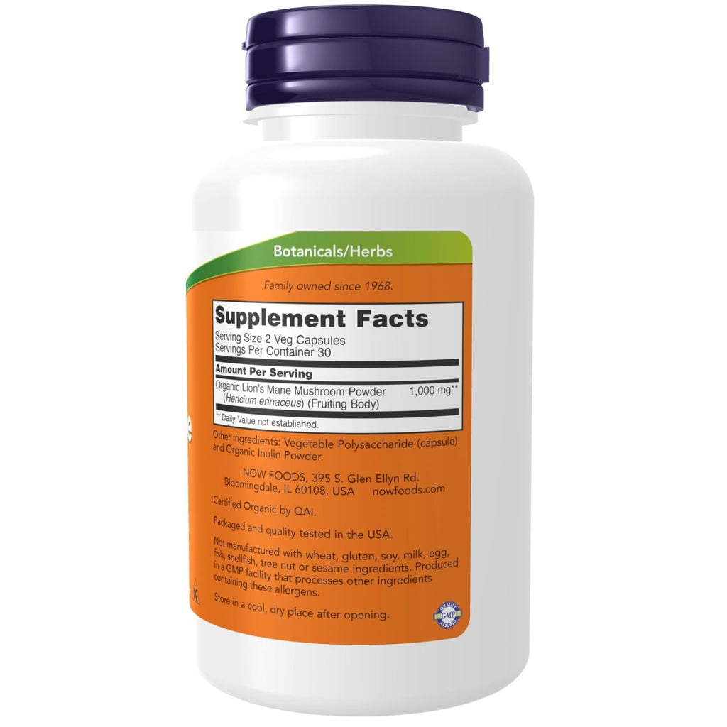 Now Foods Lion's Mane 500 mg 60 Vcaps