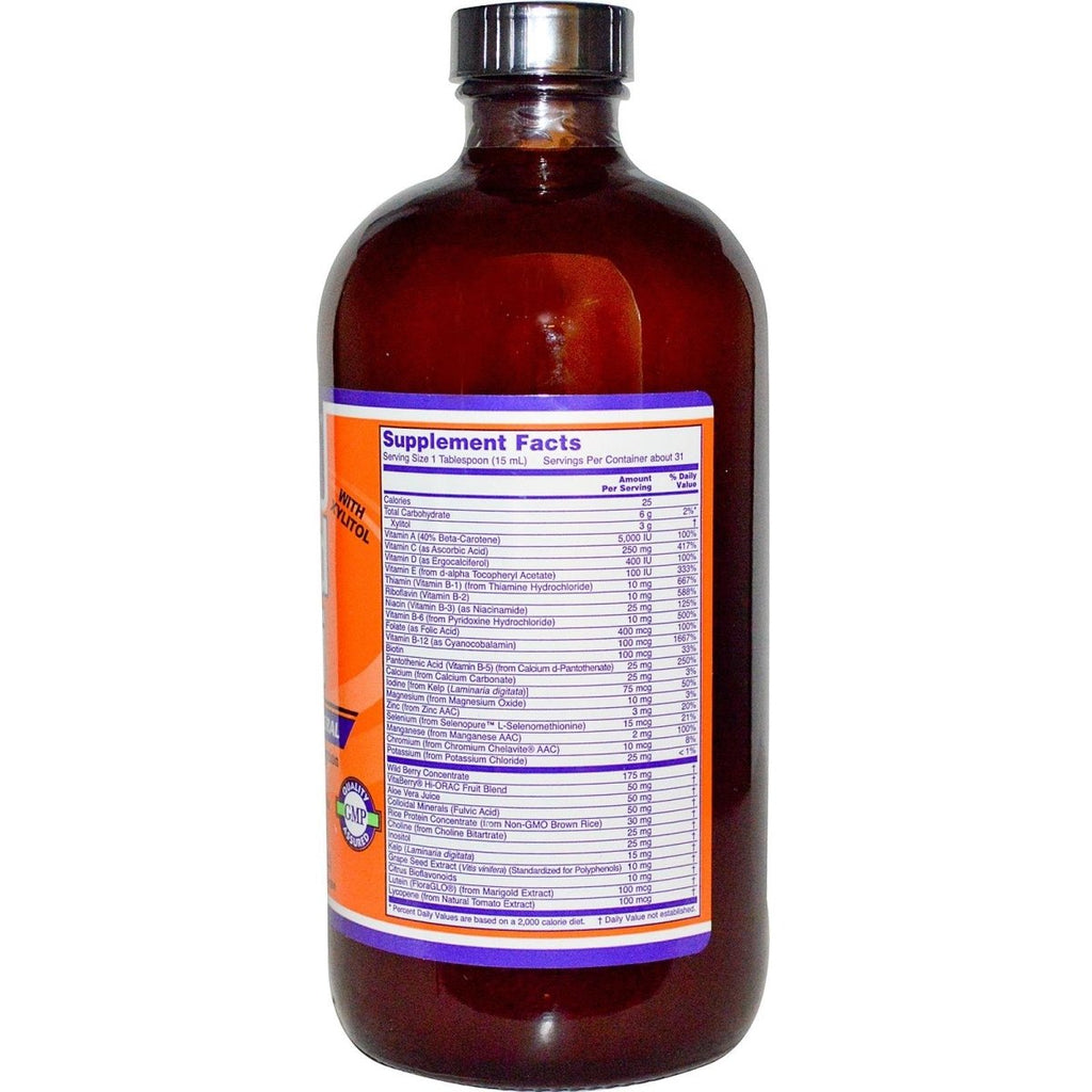 Now Foods Liquid Multi Wild Berry Flavor 16oz - 3773 -
