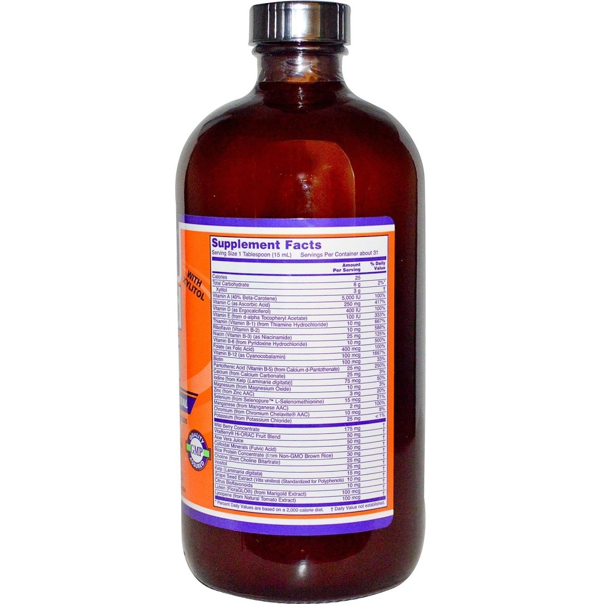 Now Foods Liquid Multi Wild Berry Flavor 16oz - 3773 -