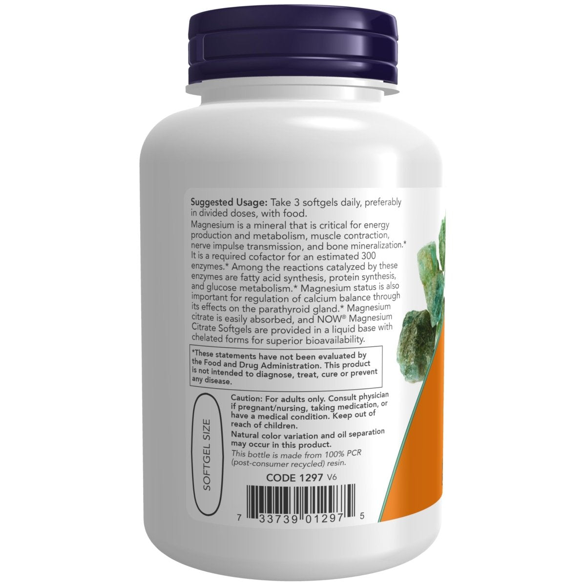 Now Foods Magnesium Citrate 200 mg 100 Tablets - 1290
