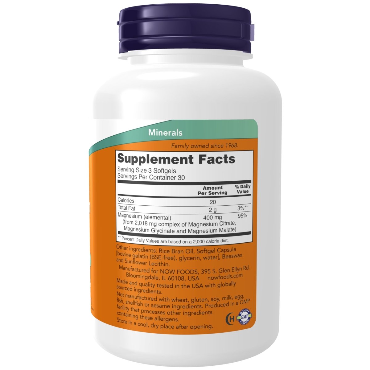 Now Foods Magnesium Citrate 200 mg 100 Tablets - 1290