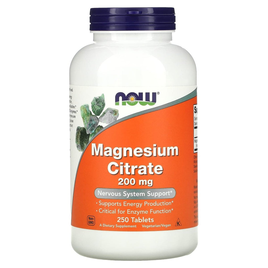 Now Foods Magnesium Citrate 200mg 250 Tablets - 1292