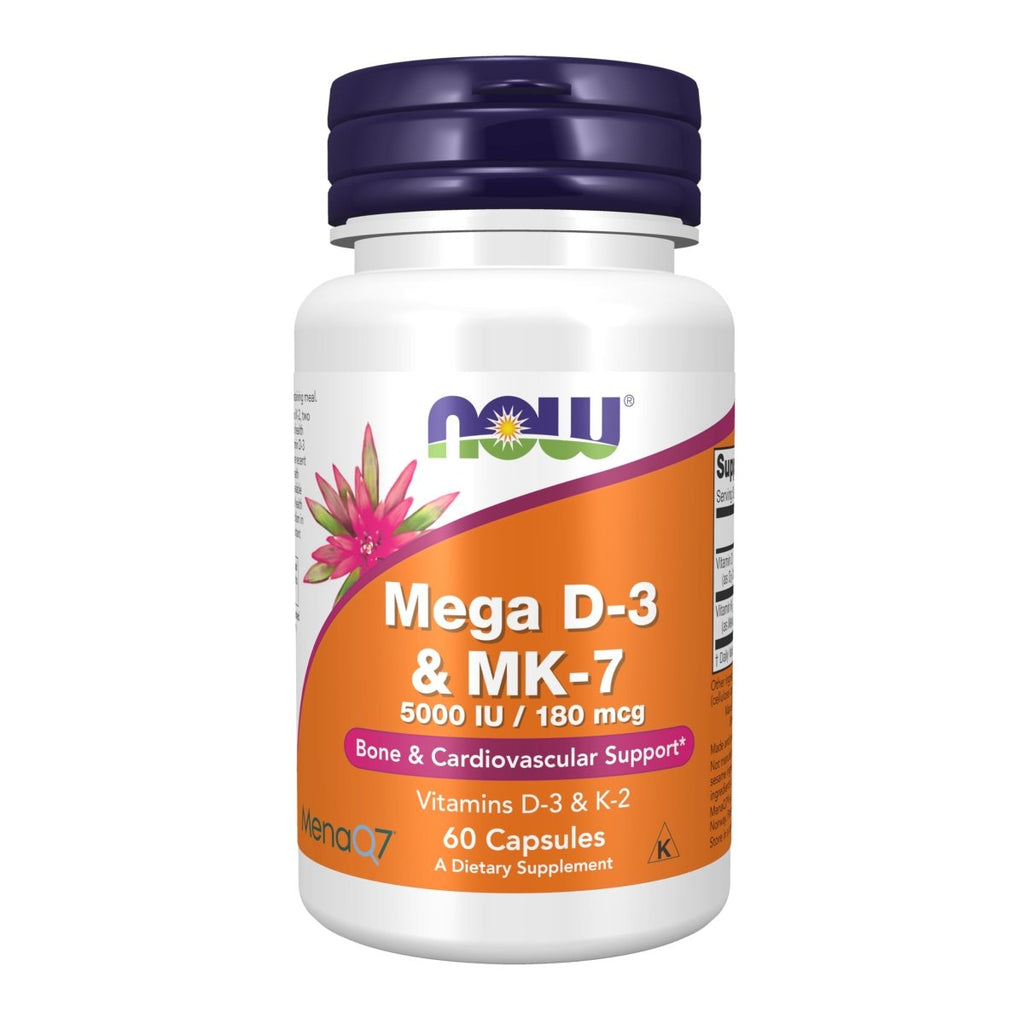 Now Foods Mega D-3 & MK-7 60 Vcaps - 0384