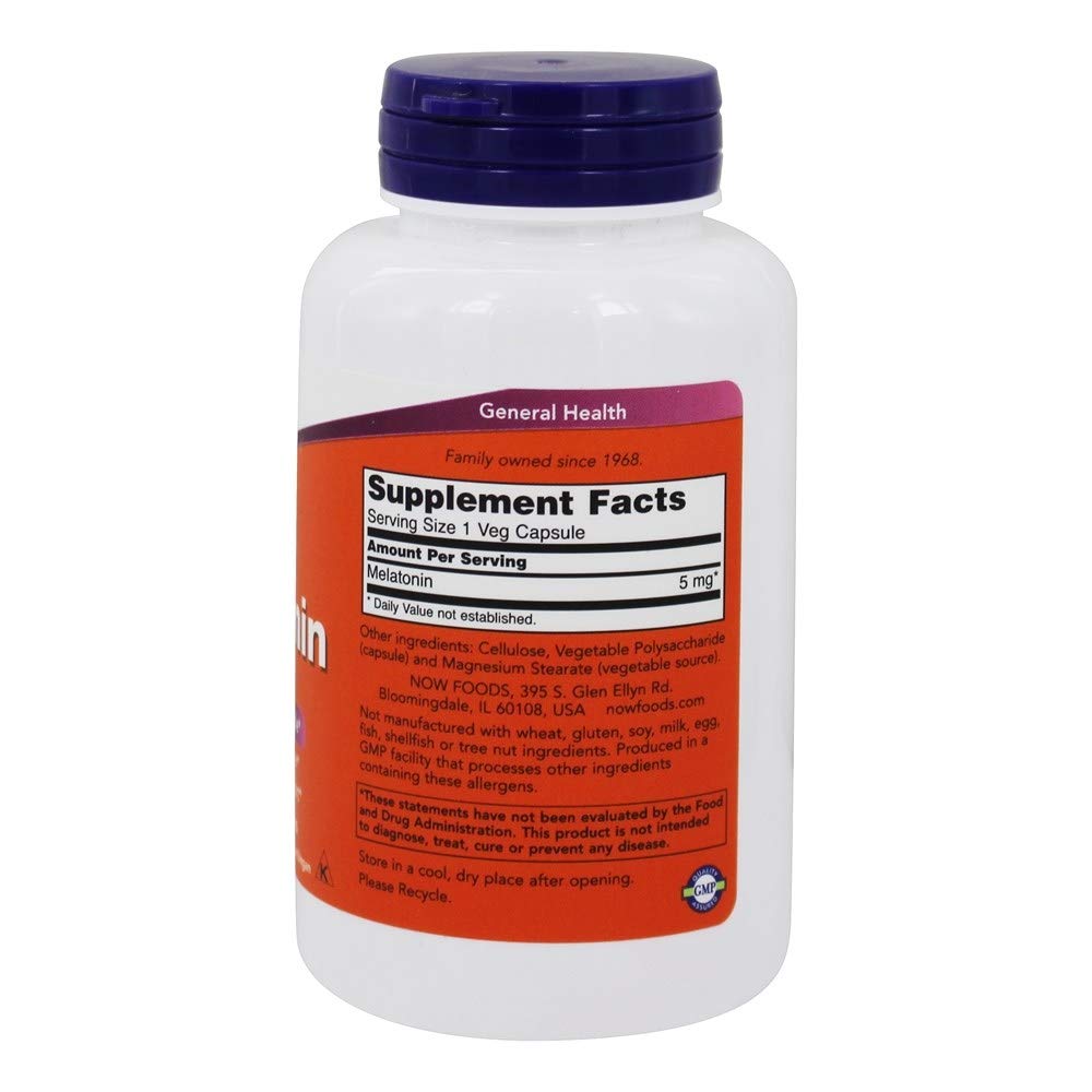 Now Foods Melatonin 5 mg 180 Vcaps - 3556