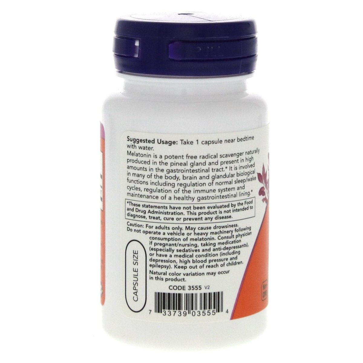 Now Foods Melatonin 5 mg 60 Vcaps - 3555