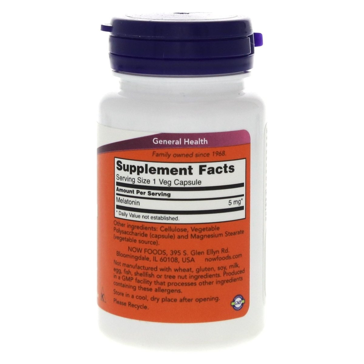 Now Foods Melatonin 5 mg 60 Vcaps - 3555