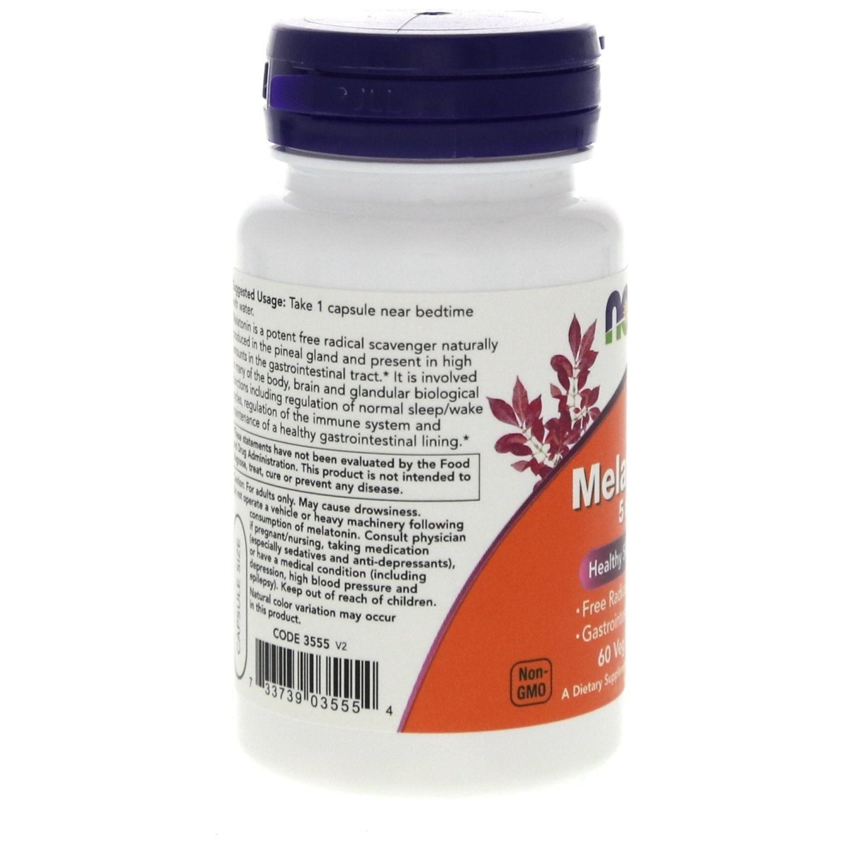 Now Foods Melatonin 5 mg 60 Vcaps - 3555