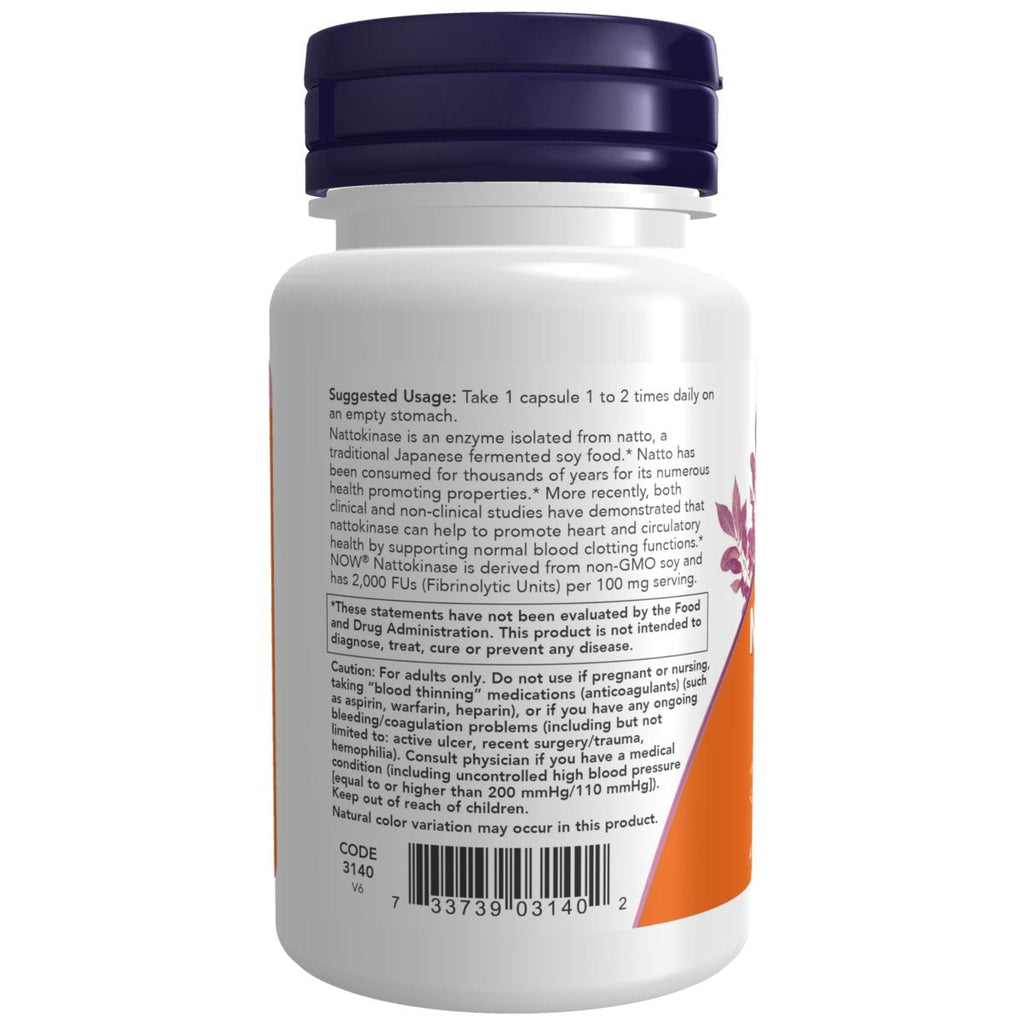 Now Foods Nattokinase 100 mg 60 Vcaps - 3140