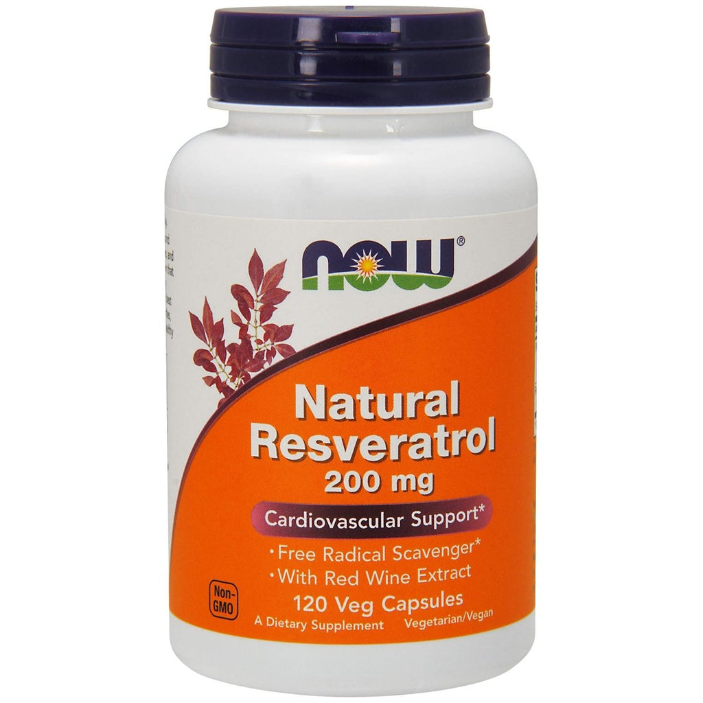 Now Foods Natural Resveratrol 200 mg 120 Vcaps - 3354