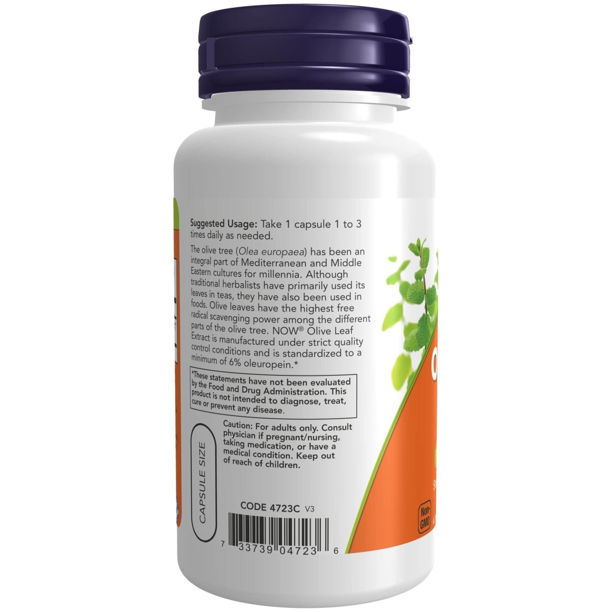 Now Foods Olive Leaf Extract 500 mg 60 Vcaps - 4723