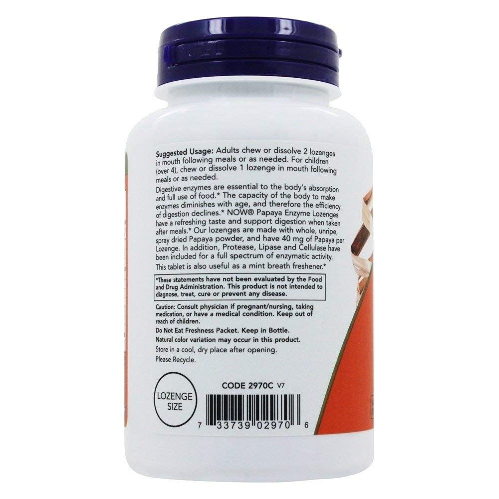 Now Foods Papaya Enzyme 180 Lozenges - 2970