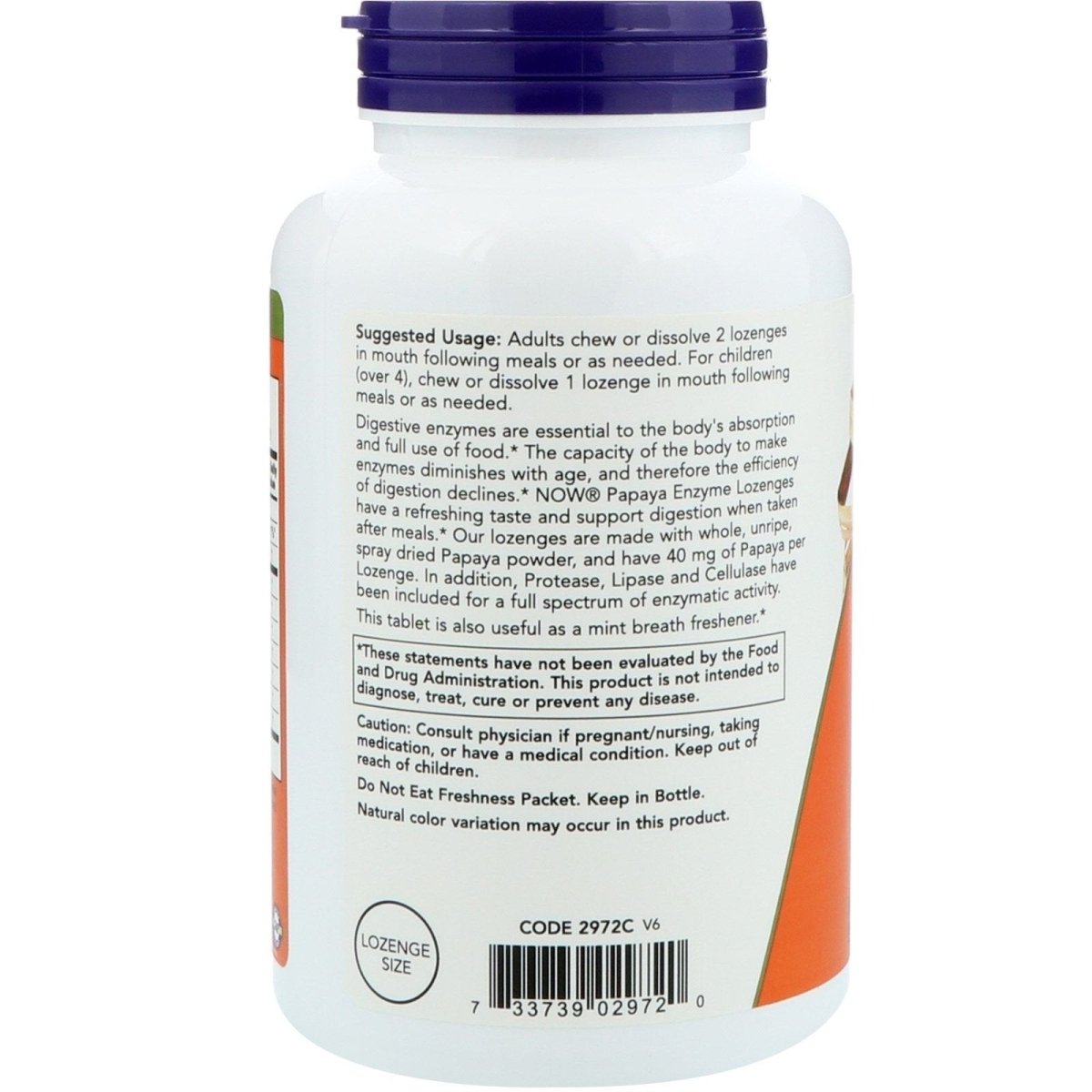 Now Foods Papaya Enzyme 360 Lozenges - 2972