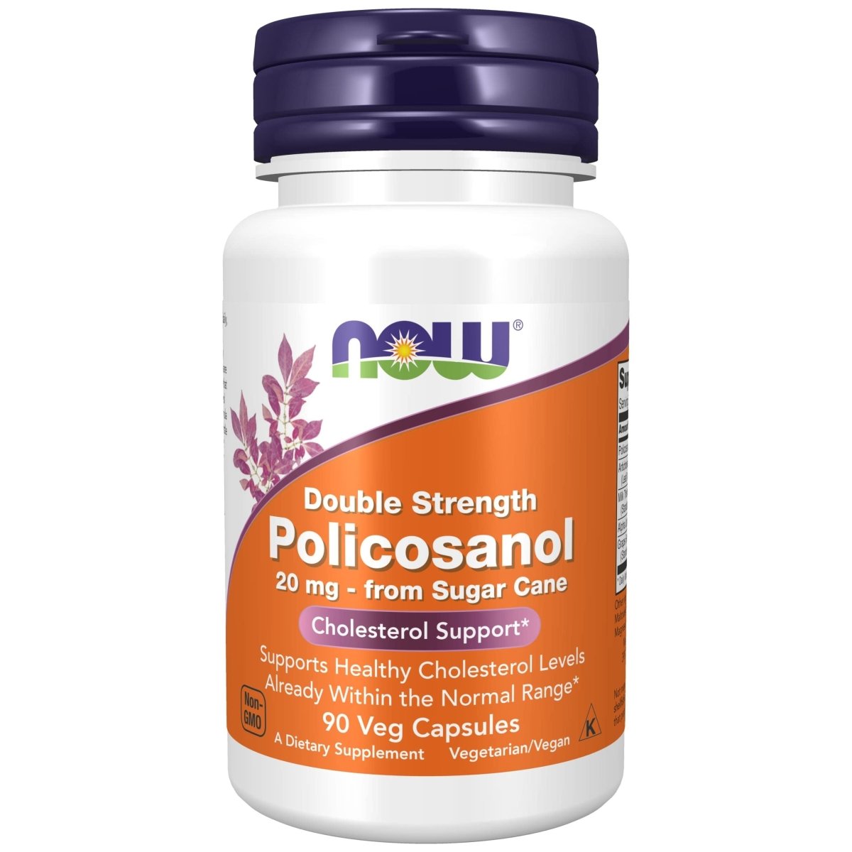 Now Foods Policosanol Double Strength 20mg 90 Vcaps - 1824