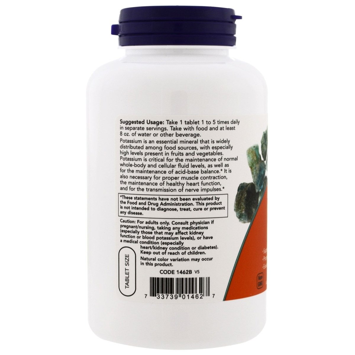 Now Foods Potassium Gluconate 99 mg Vegetarian 250 Tablets - 1462