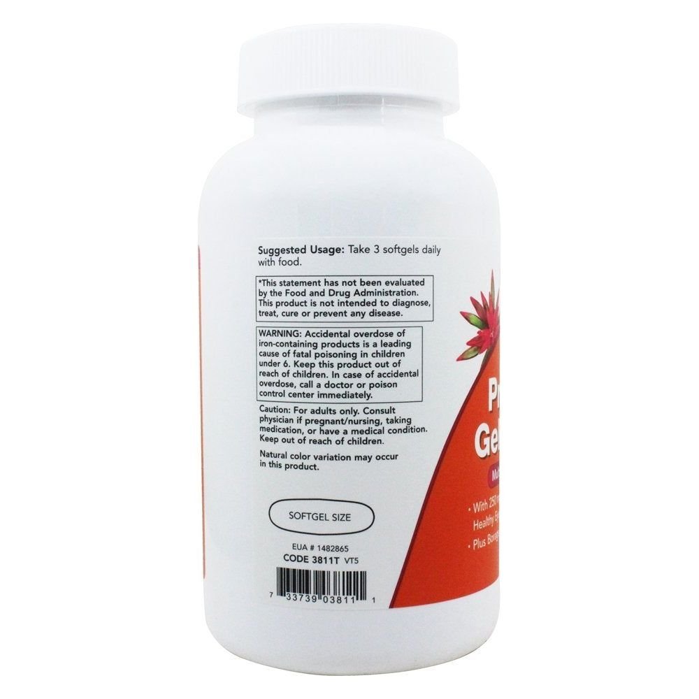 Now Foods Prenatal Gels + DHA 180 Softgels - 3811