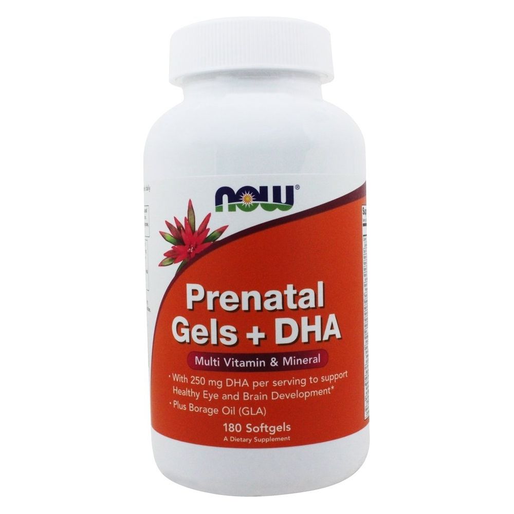 Now Foods Prenatal Gels + DHA 180 Softgels - 3811