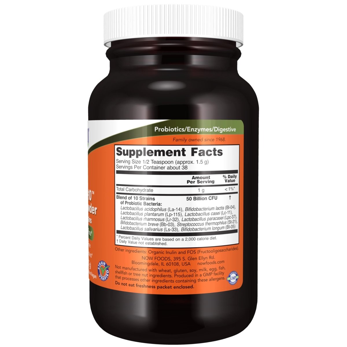 Now Foods Probiotic-10 50 Billion Powder 2oz - 2927