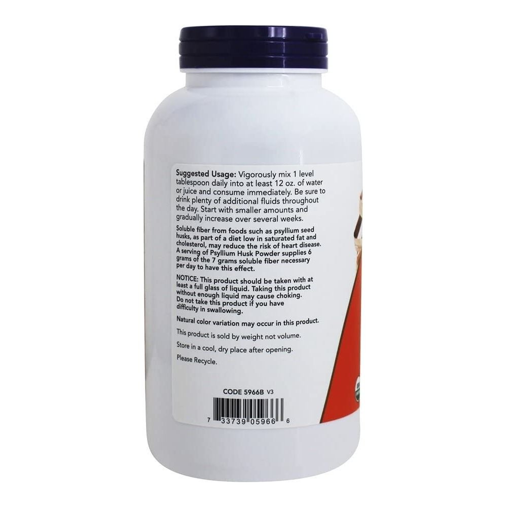Now Foods Psyllium Husk Powder Organic 12oz - 5966