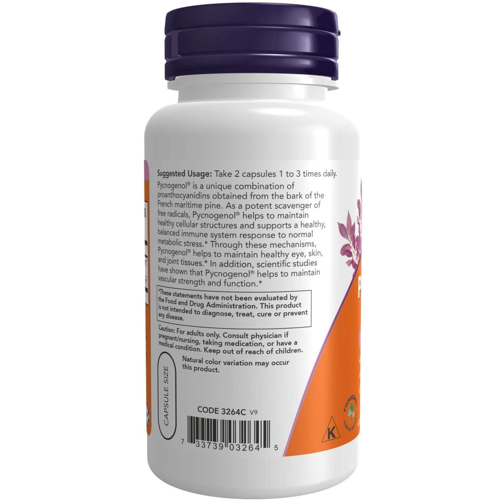 Now Foods Pycnogenol 30mg 60 Vcaps - 3264