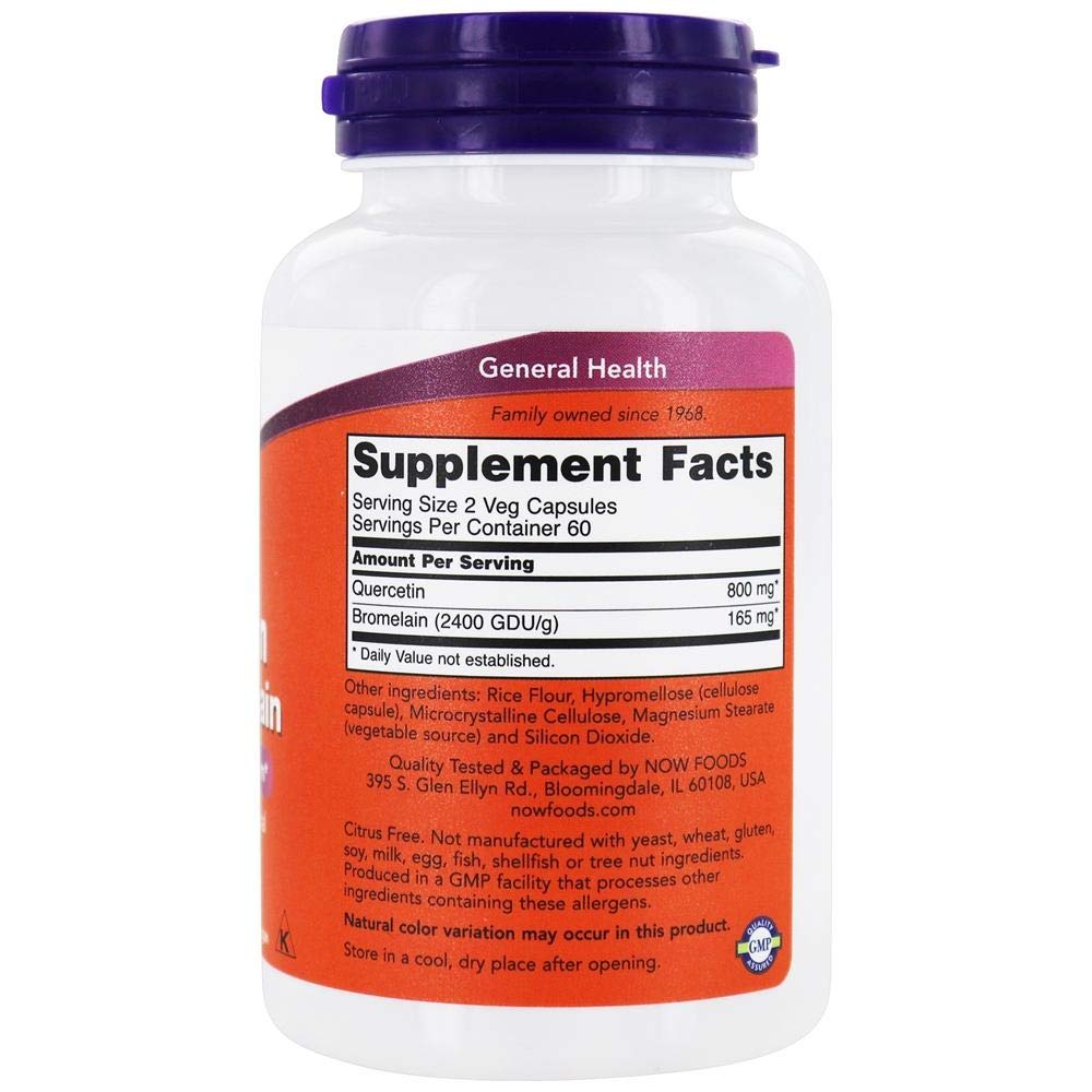 Now Foods Quercetin with Bromelain 120 Vcaps - 3070
