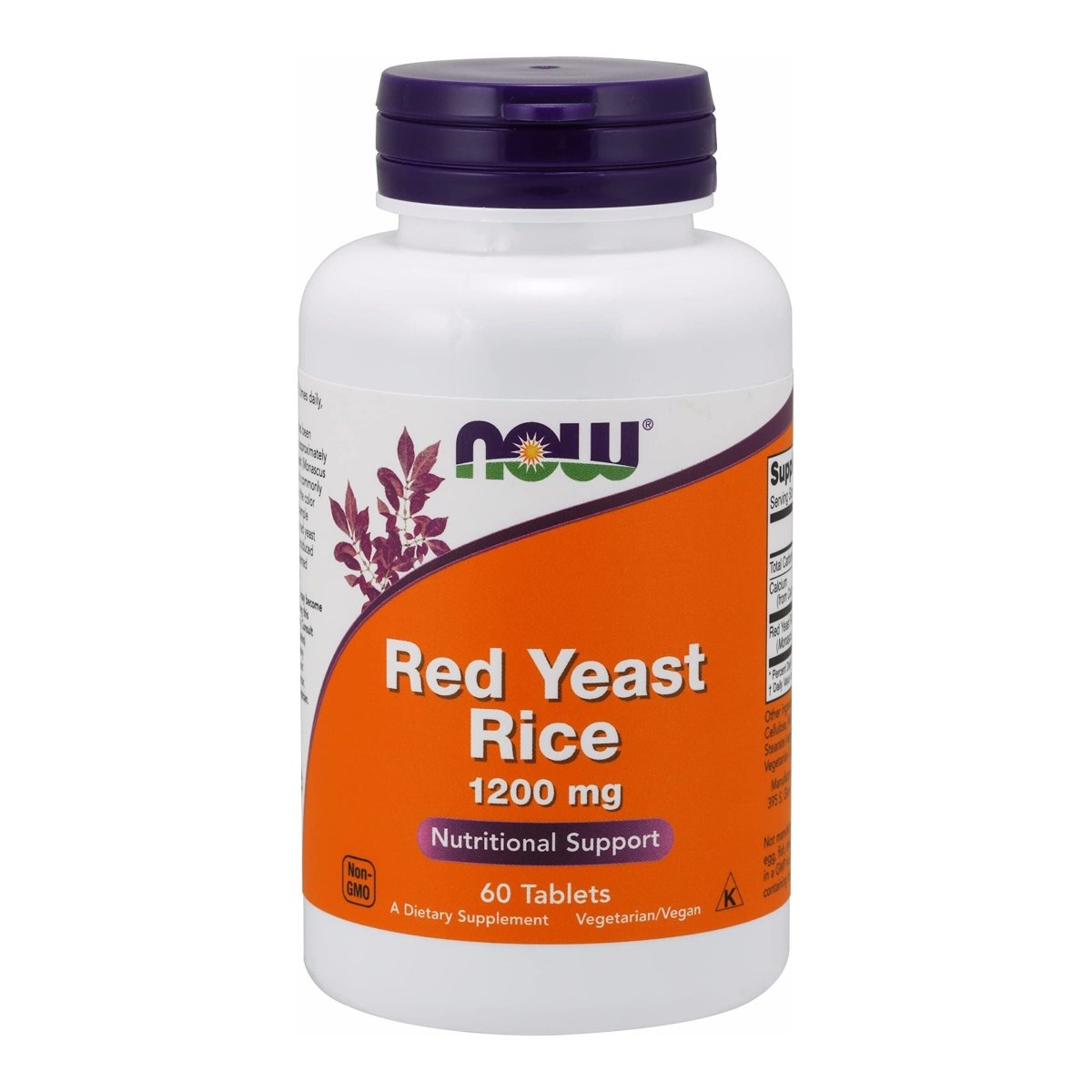 Now Foods Red Yeast Rice 1200 mg 60 Tablets - 3504