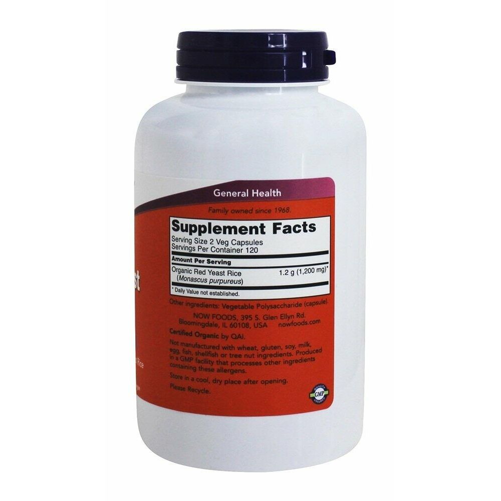 Now Foods Red Yeast Rice 600 mg 240 Vcaps - 3499