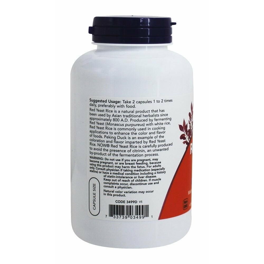 Now Foods Red Yeast Rice 600 mg 240 Vcaps - 3499