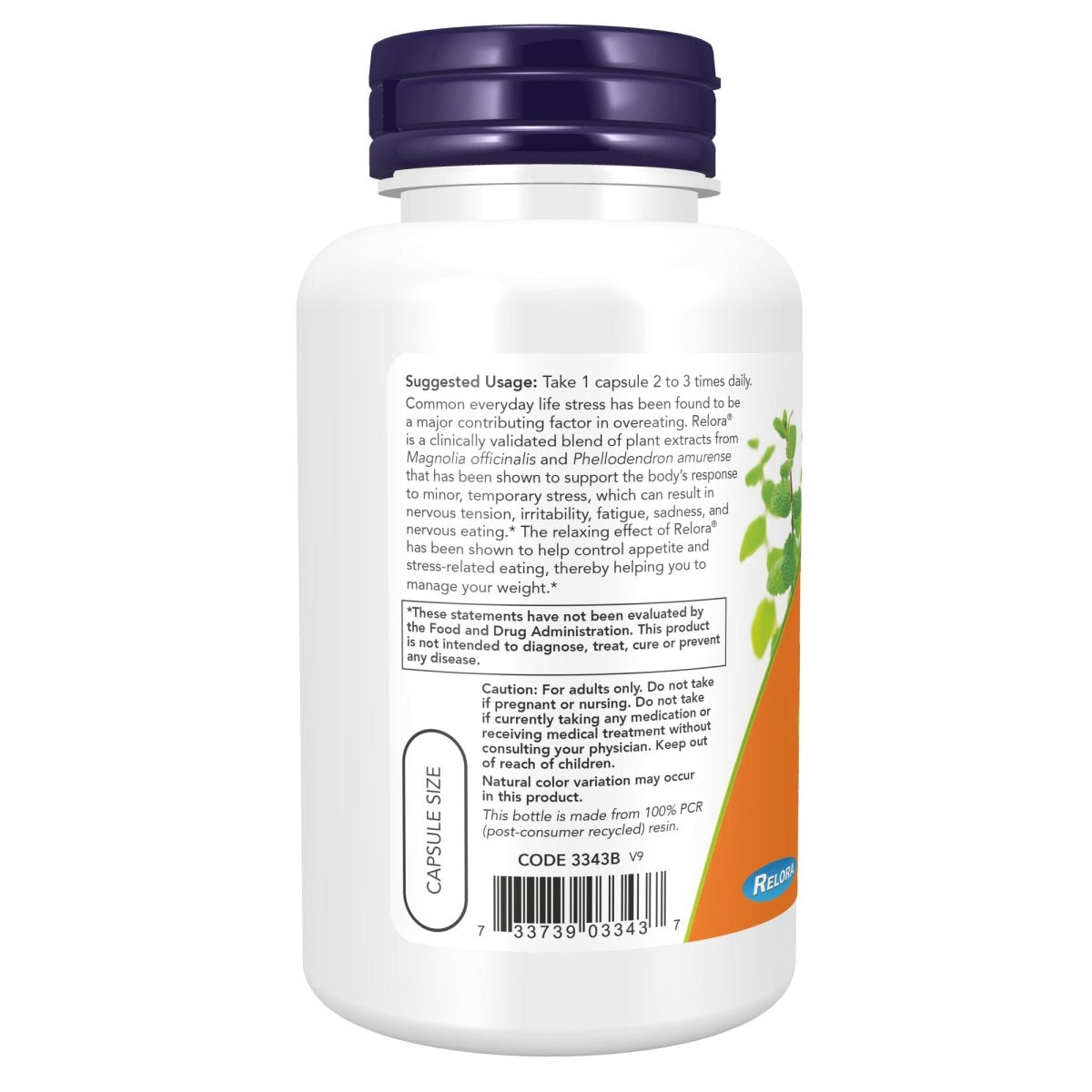 Now Foods Relora 300 mg 60 Vcaps - 3342