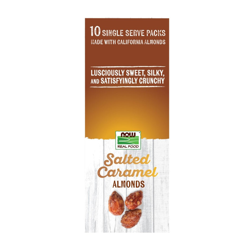 NOW Foods, Salted Caramel Almonds, Crafted in Small Batches, 10 Single Packets