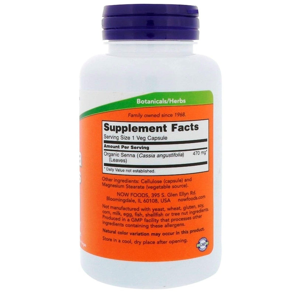 Now Foods Senna Leaves 470 mg 100 Vcaps - 4752