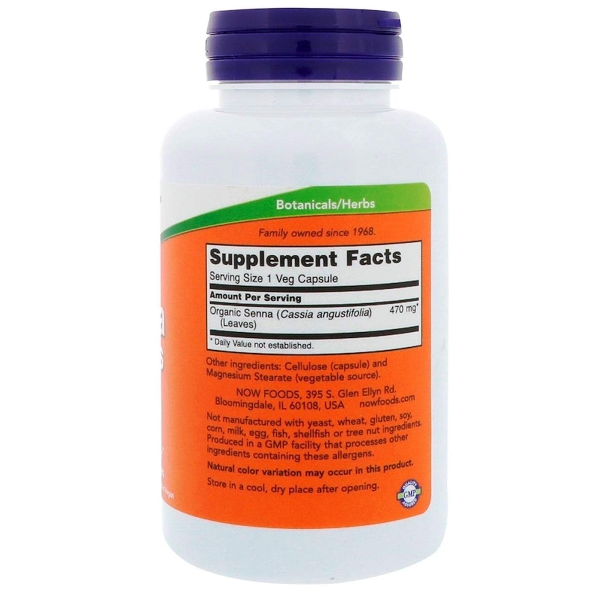 Now Foods Senna Leaves 470 mg 100 Vcaps - 4752