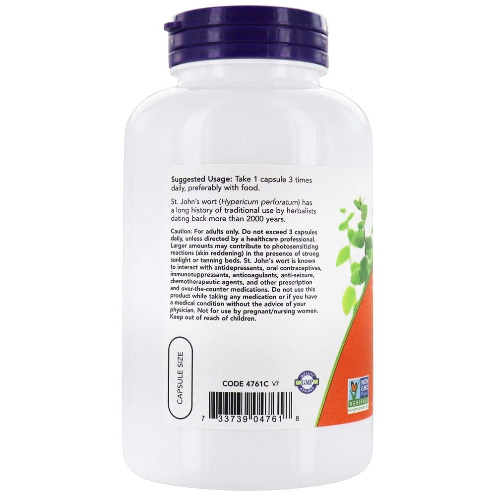 Now Foods St. John's Wort 300 mg 250 Vcaps - 4761