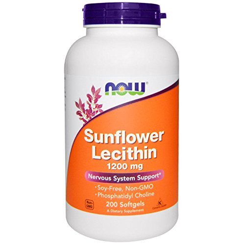 Now Foods Sunflower Lecithin 1200 mg Soy-Free 200 Sofgels - 2313
