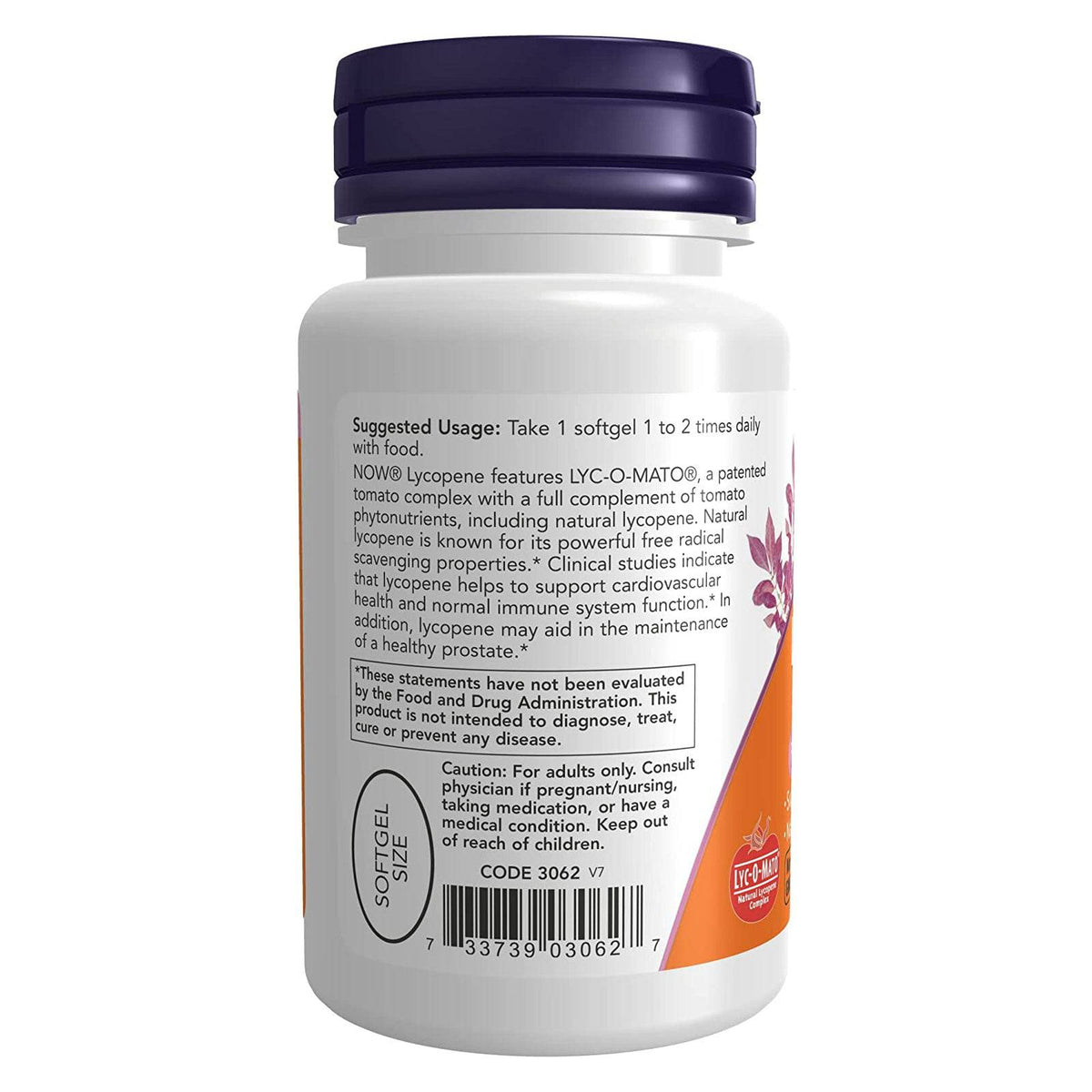 Now Foods Lycopene 20 mg 50 Softgels - 3062 - 2 Pack