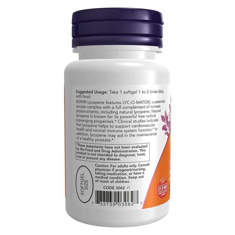 Now Foods Lycopene 20 mg 50 Softgels - 3062 - 2 Pack