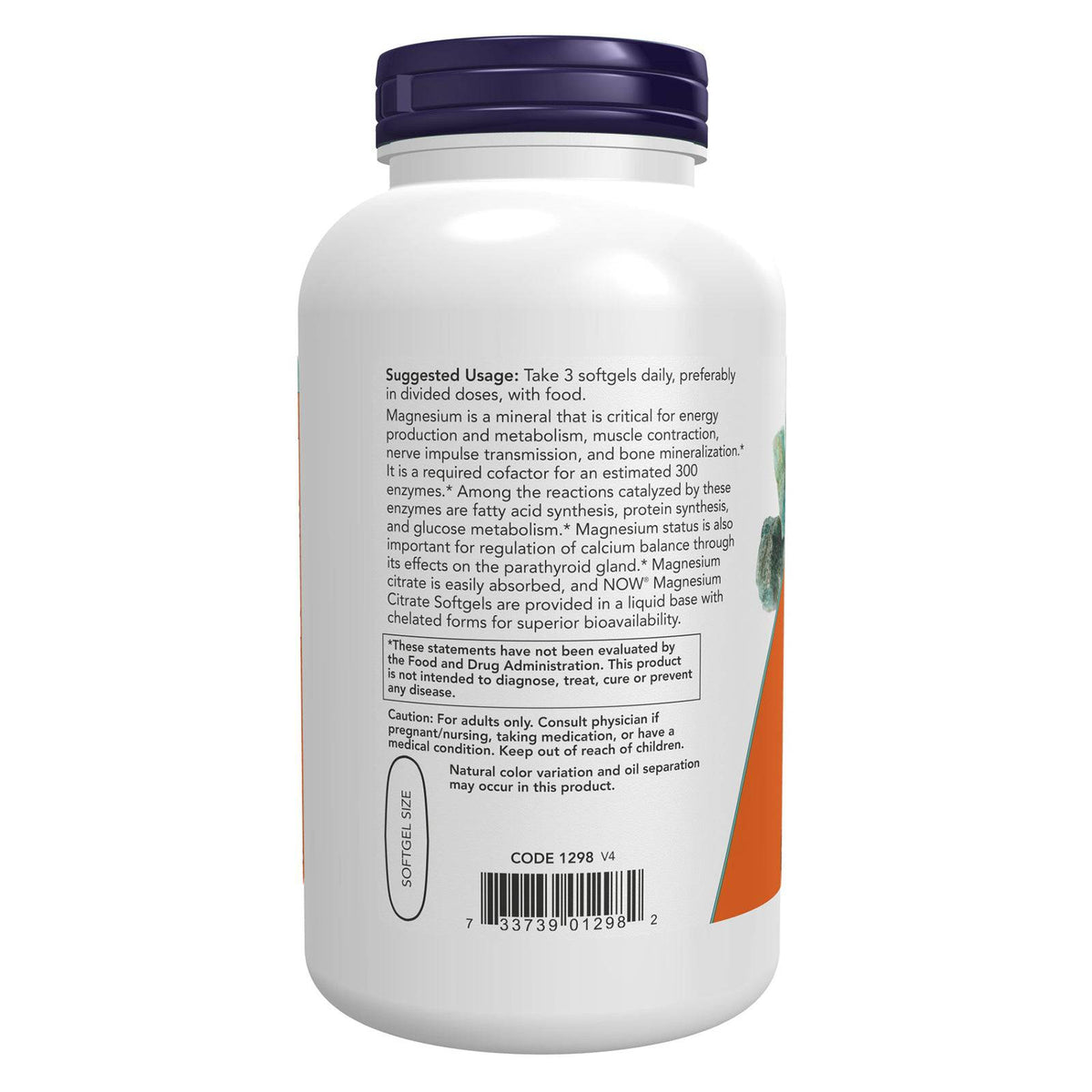 Now Foods Magnesium Citrate 180 Softgels - 1298