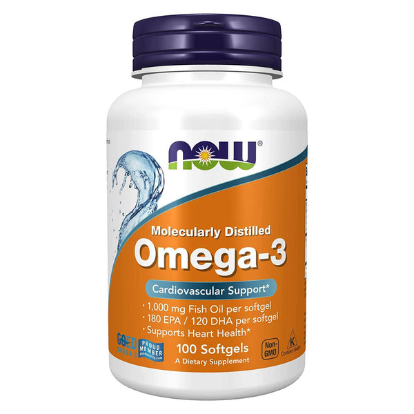 Now Foods Omega-3, Molecularly Distilled 100 Softgels - 1650