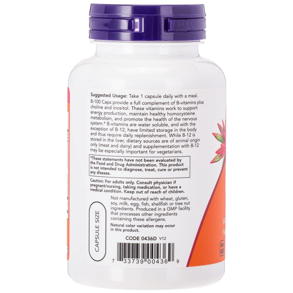 Now Foods Vitamin B-100 100 Vcaps - 0436